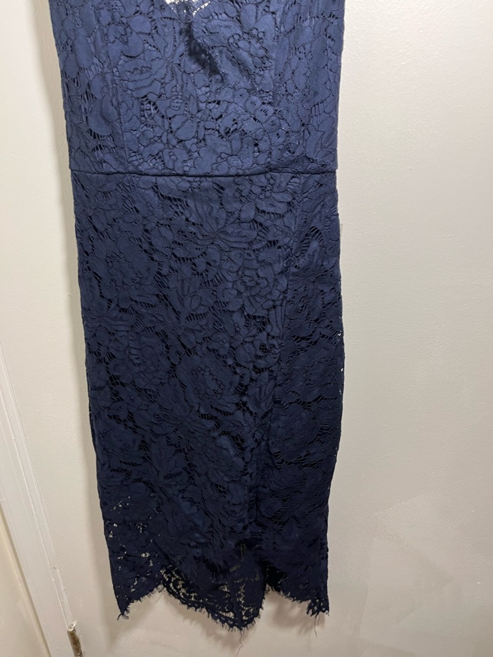 Lulu's Flirting with Desire Navy Blue Lace Bodycon Dress NWT - Picture 11 of 13